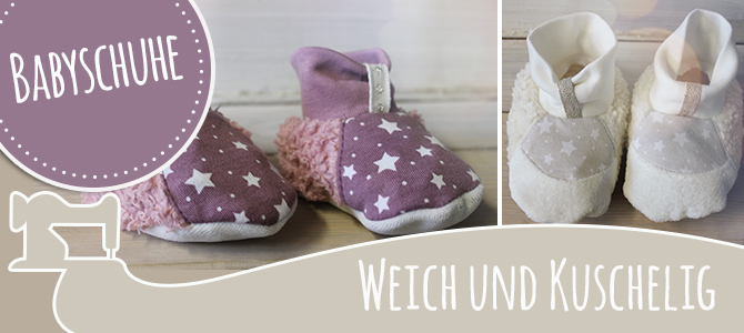 Klein, süß und ganz viel Plüsch – Babyschuhe ♥