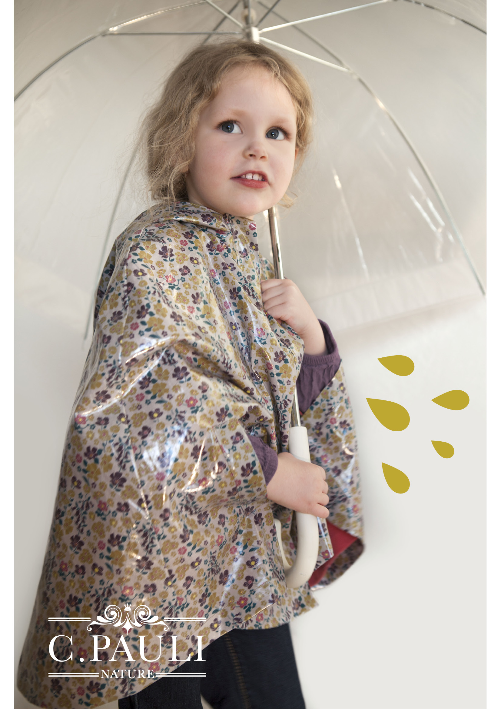 Kinder-Regencape aus beschichteter Baumwolle kostenlosem Schnitt und Anleitung | C.Pauli Nature Blog