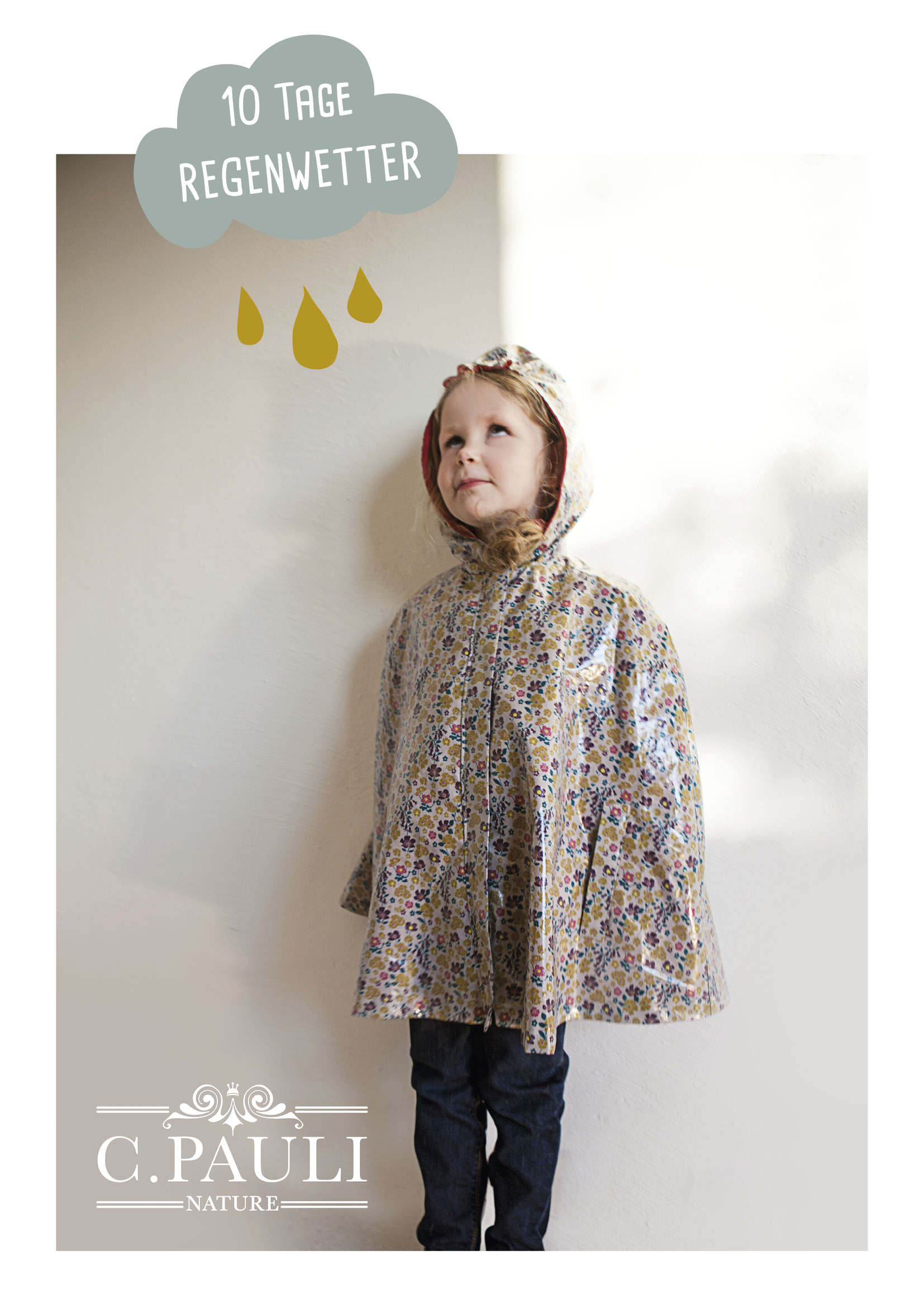 Kinder-Regencape aus beschichteter Baumwolle kostenlosem Schnitt und Anleitung | C.Pauli Nature Blog