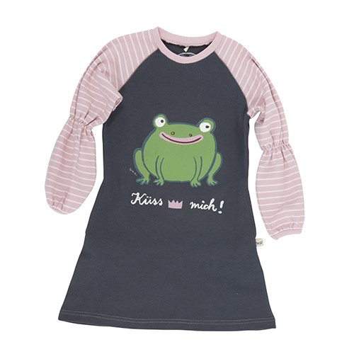 Dress with frog-print &quot;kiss me&quot;