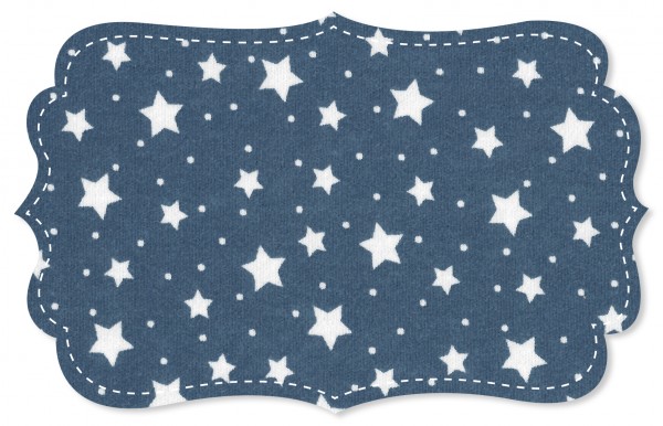 Interlock Stoff - starry sky blue mirage