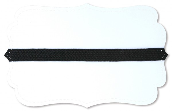 Organic cotton ribbon Palma black