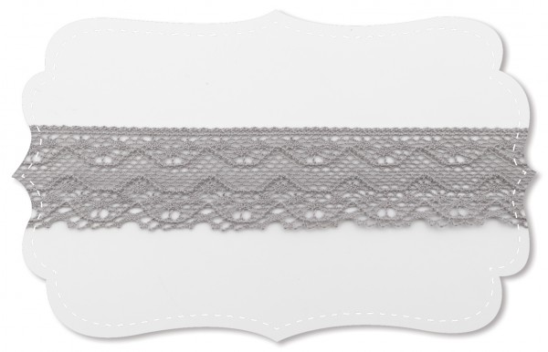 Organic cotton lace Merida alloy grey