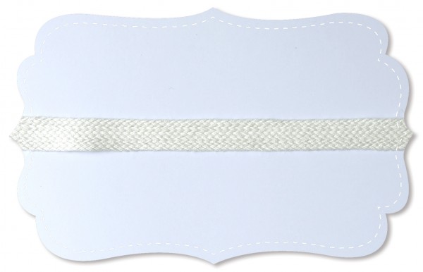 Organic cotton ribbon Palma white