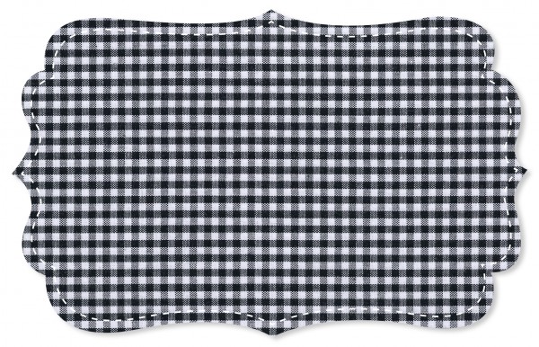 Fine poplin - small woven check - black/white