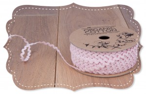 Organic cotton rickrack 3 mm pink Organic cotton rickrack 3 mm pink