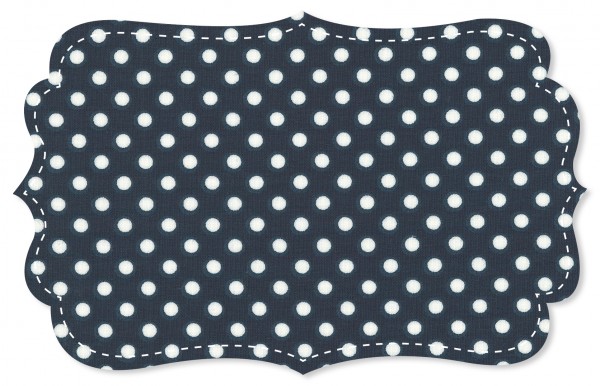 Jersey simple - pois de taille moyenne - India ink/blanc