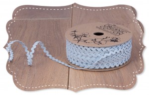 Organic cotton rickrack 3 mm light blue Organic cotton rickrack 3 mm light blue