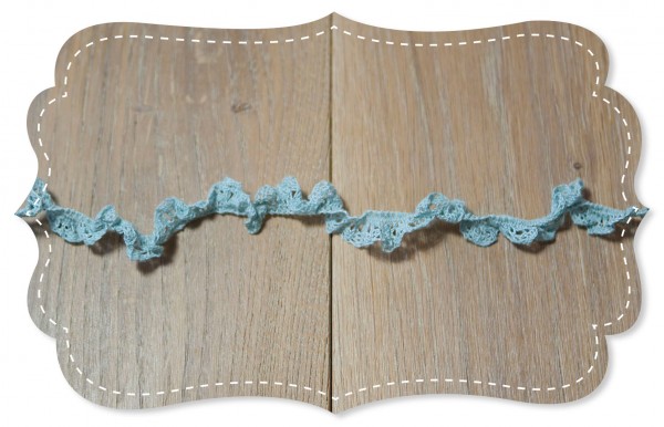 Elastic organic cotton lace Morella cloud blue