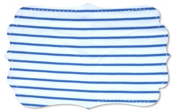 Maglia Interlock - a righe orizzontali - bianco/marina