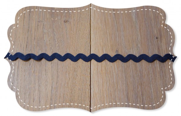 Spighetta ondulata in cotone biologico 15 mm navy blazer