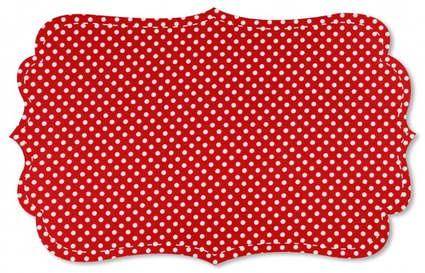 Interlock - medium sized dots - tango red/white
