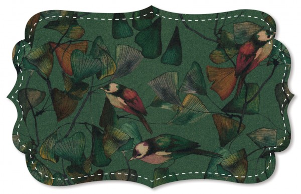 Popeline fein Stoff - Ginkgo Birds