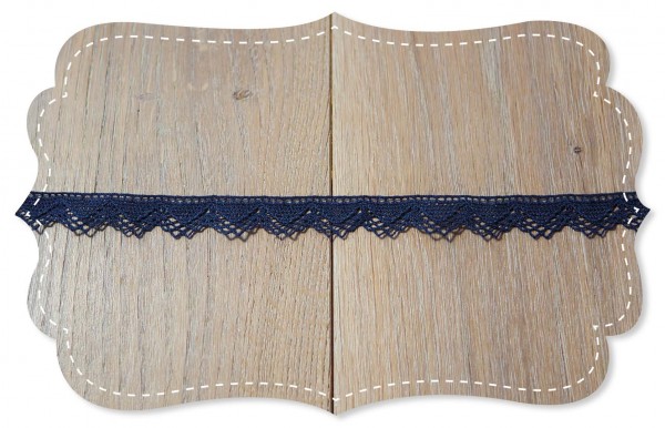 Organic cotton lace Girona navy blazer
