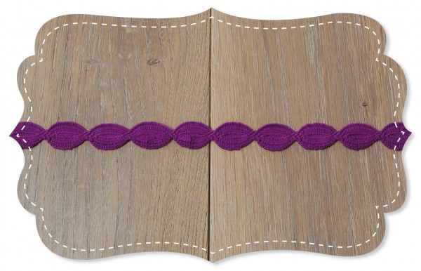 Organic cotton ribbon Bilbao purple