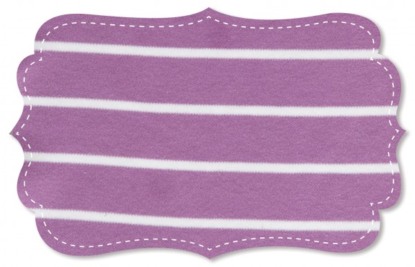 Maglia Interlock - a righe orizzontali - dusty lavender/bianco