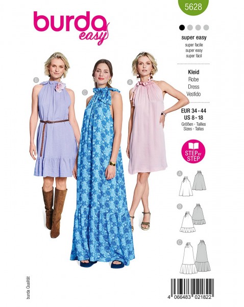 Schnittmuster - Neckholderkleider '5628'
