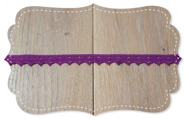 Organic cotton lace Toledo purple