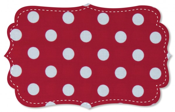 Fine poplin - big dots - tango red/white