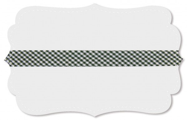 bias tape - Fine poplin - small woven check - kombu green/white