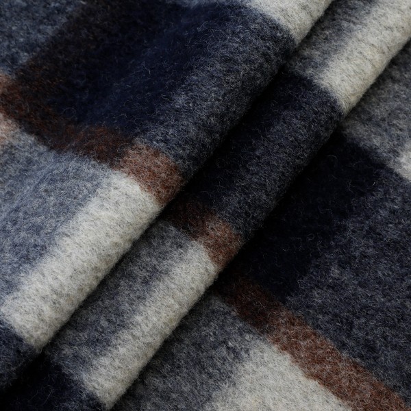 Wollstoff - Quadro, Karo blau