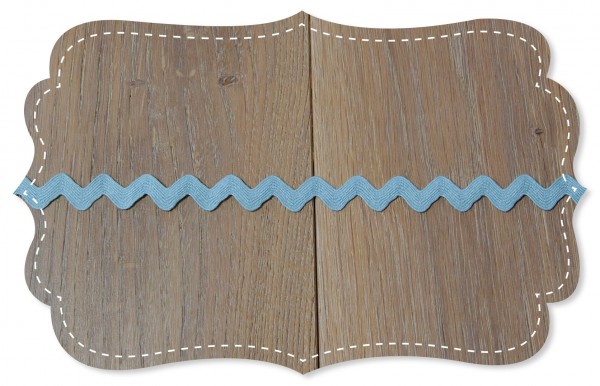 Organic cotton rickrack 15mm blue shadow