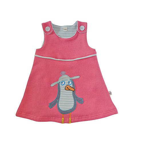 Babykleid mit Stick und Apllikation &quot;Pinguin&quot;