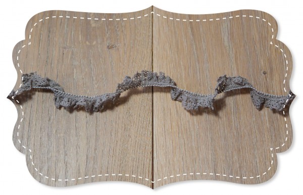 Elastic organic cotton lace Morella cinder