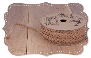 Organic cotton rickrack 3 mm brown Organic cotton rickrack 3 mm brown