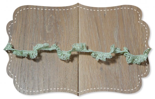 Elastic organic cotton lace Morella light green