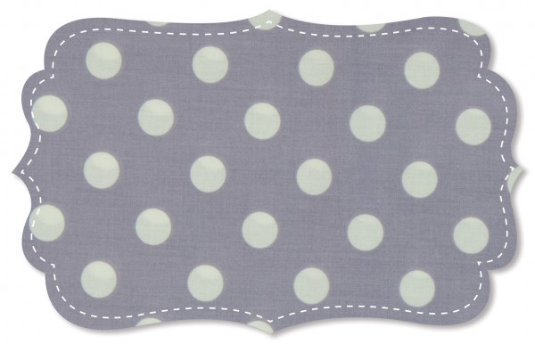 Popeline fein Stoff - große Punkte - lavender aura/weiß