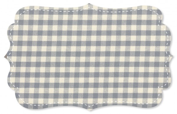 Canvas - woven check - alloy grey