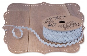 Organic cotton rickrack 5 mm light blue Organic cotton rickrack 5 mm light blue